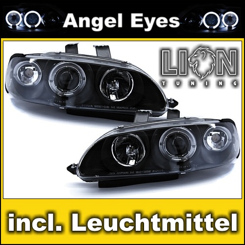 Angel Eyes DE Scheinwerfer Honda Civic 1991-1995 EG3, EG4, EG5, EG6 Schwarz